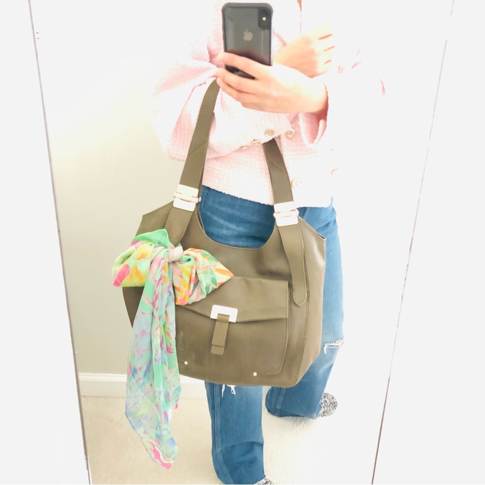 Auth Jimmy Choo hobo leather bag